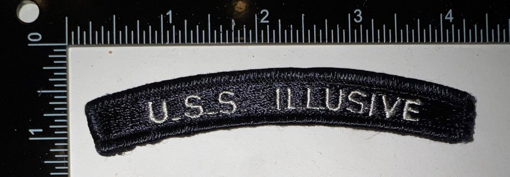 Cold War USN US Navy USS Illusive Ship Arc Tab Patch Patches