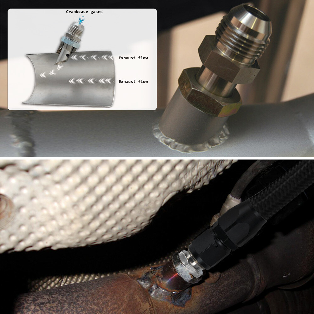 Universal E-VAC Scavenger Kit includes T304 Exhaust Vacuum SS E-VAC fitting