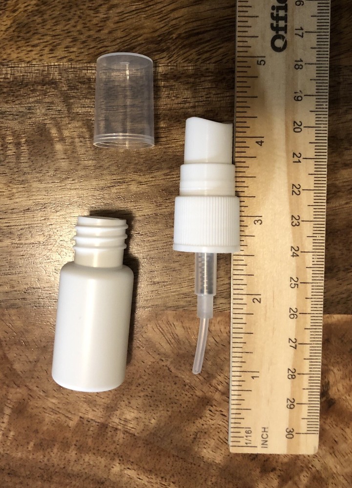 10ml (.34 oz) White Plastic Empty Refillable Perfume Atomizer Mini Spray Bottle