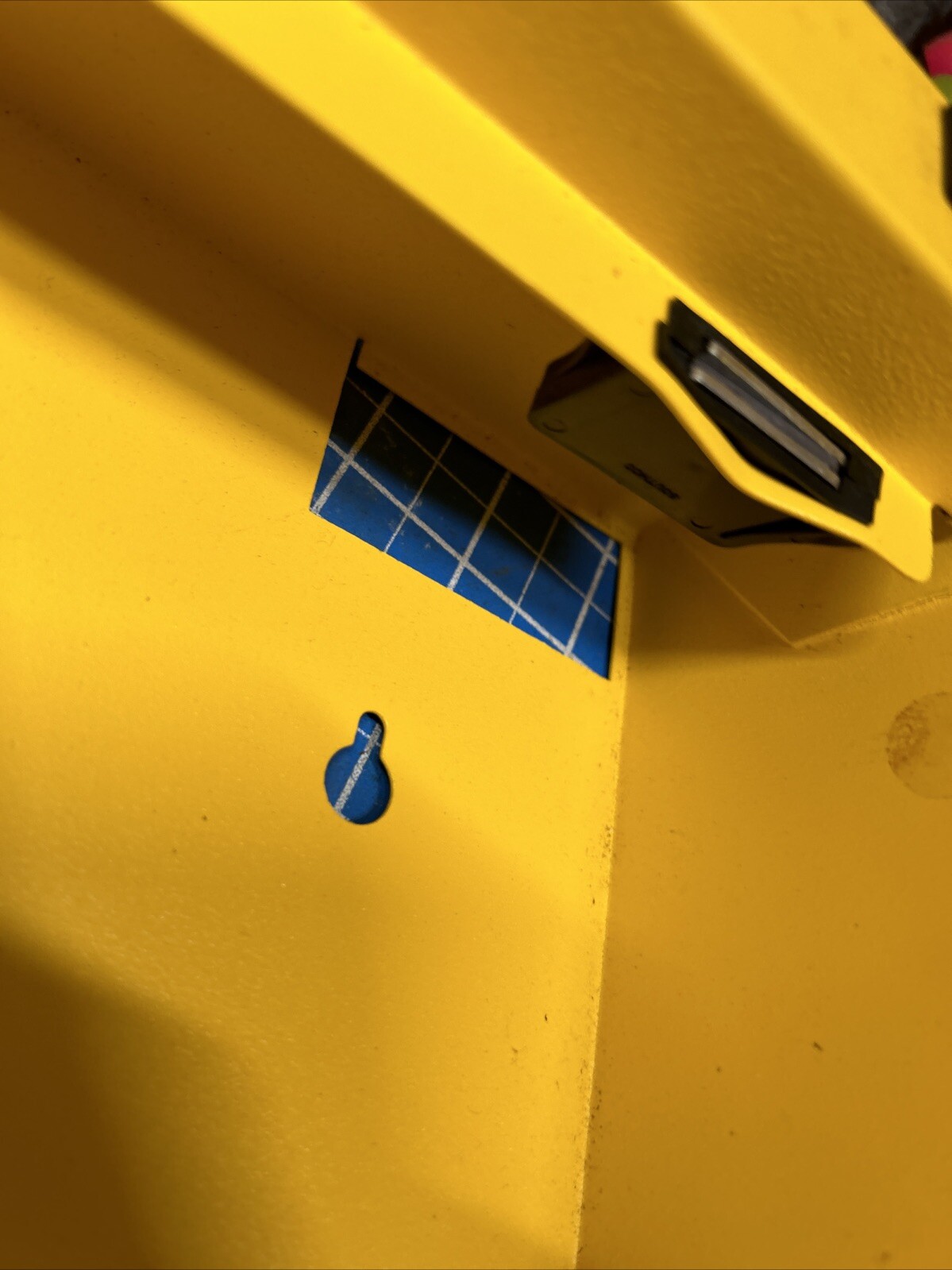 WALLWRITE WW-100SC-T93 Wall Mounted Desk, 20x13-1/2x3-3/8 In, Yellow with key