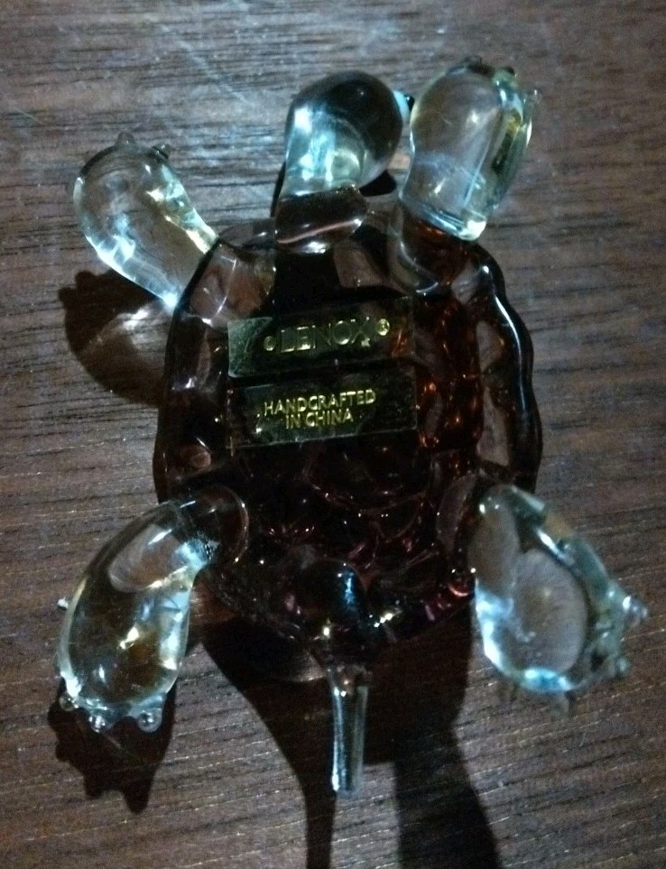 Turtle Figurine, Crystal, Lenox