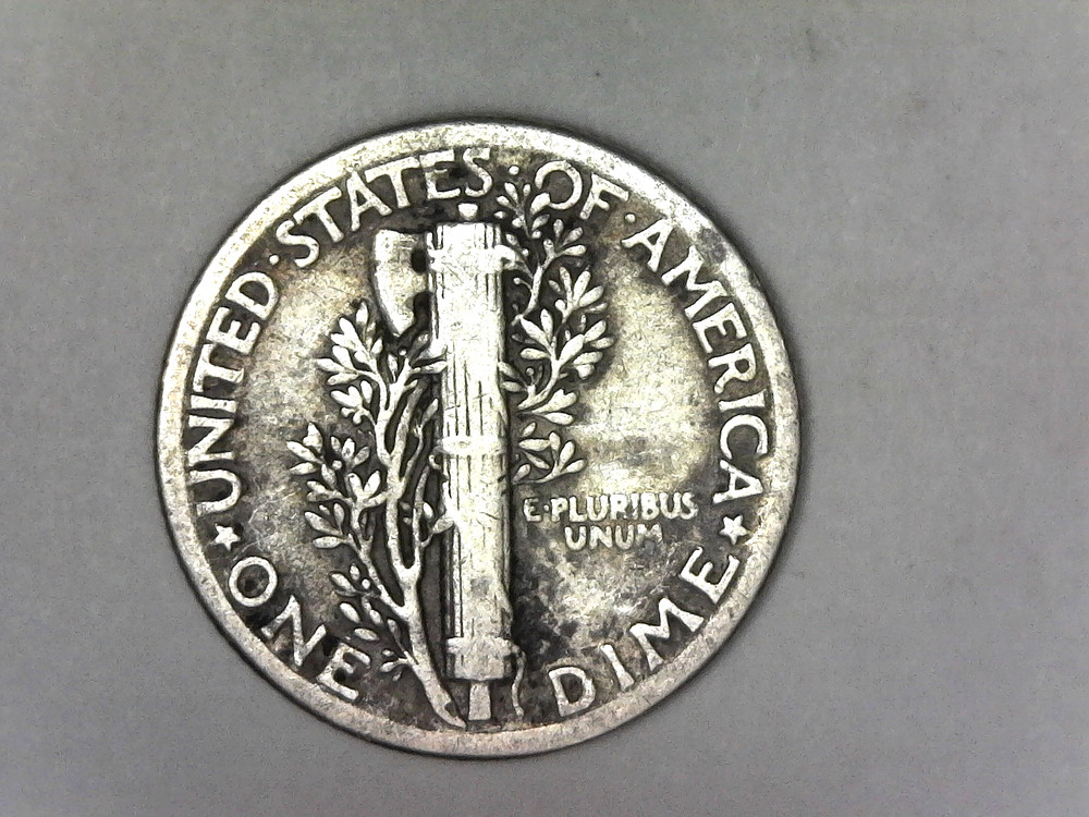 1927, Mercury Dime-VG+