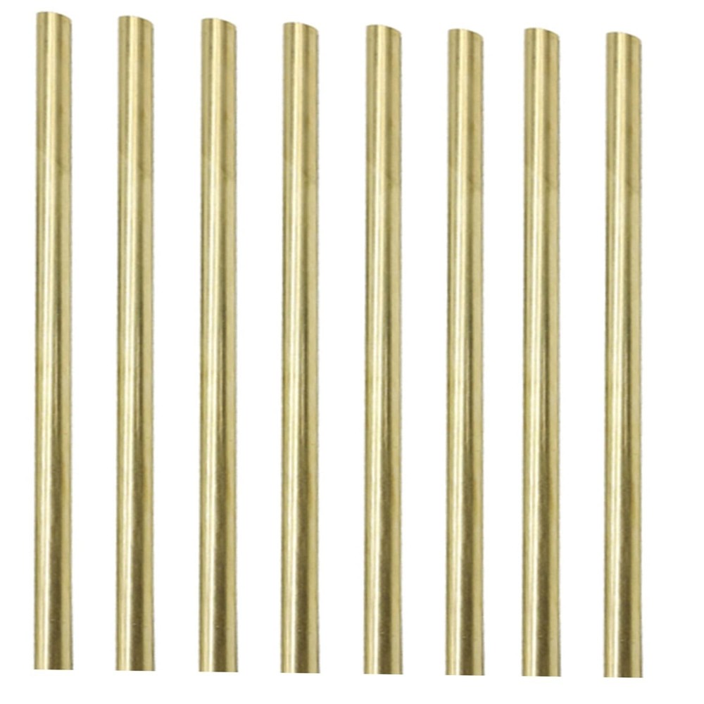 8PCS Solid Brass Rods 5/16" Diameter, 4" Length - DIY Craft Tool Kit, Lathe Bar