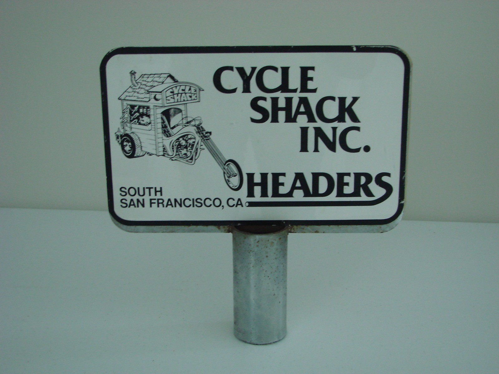 Cycle Shack Headers South San Francisco California Harley Chopper Sign