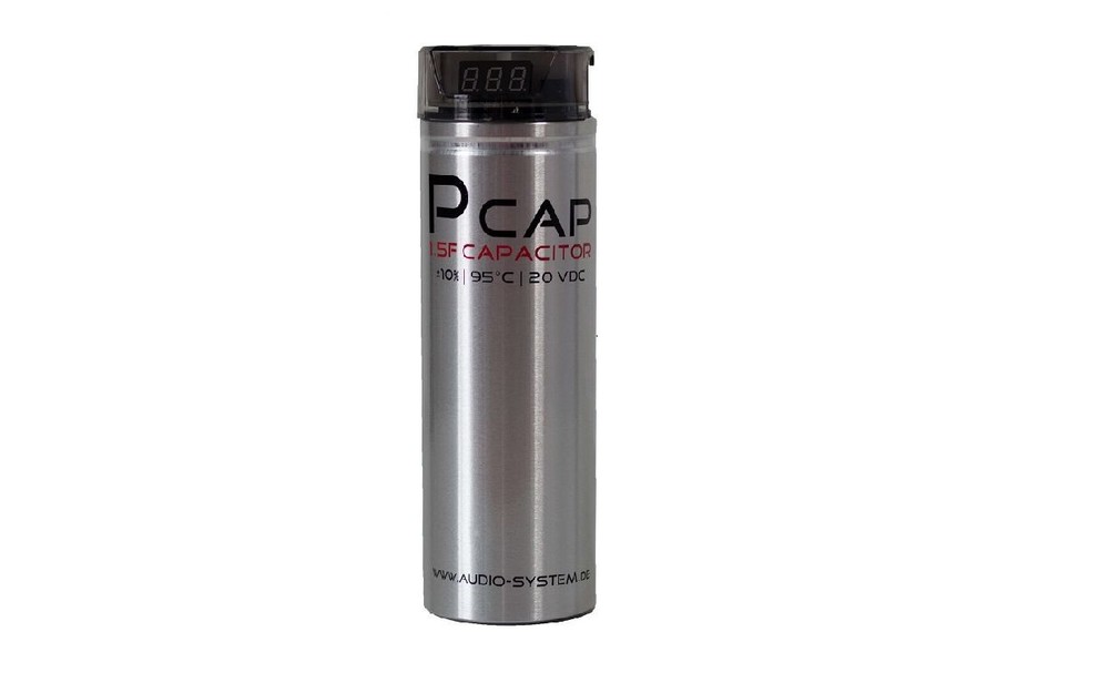 Audio System PCAP EVO Powercap Capacitor with Bracket 1.5 Farad Powercap