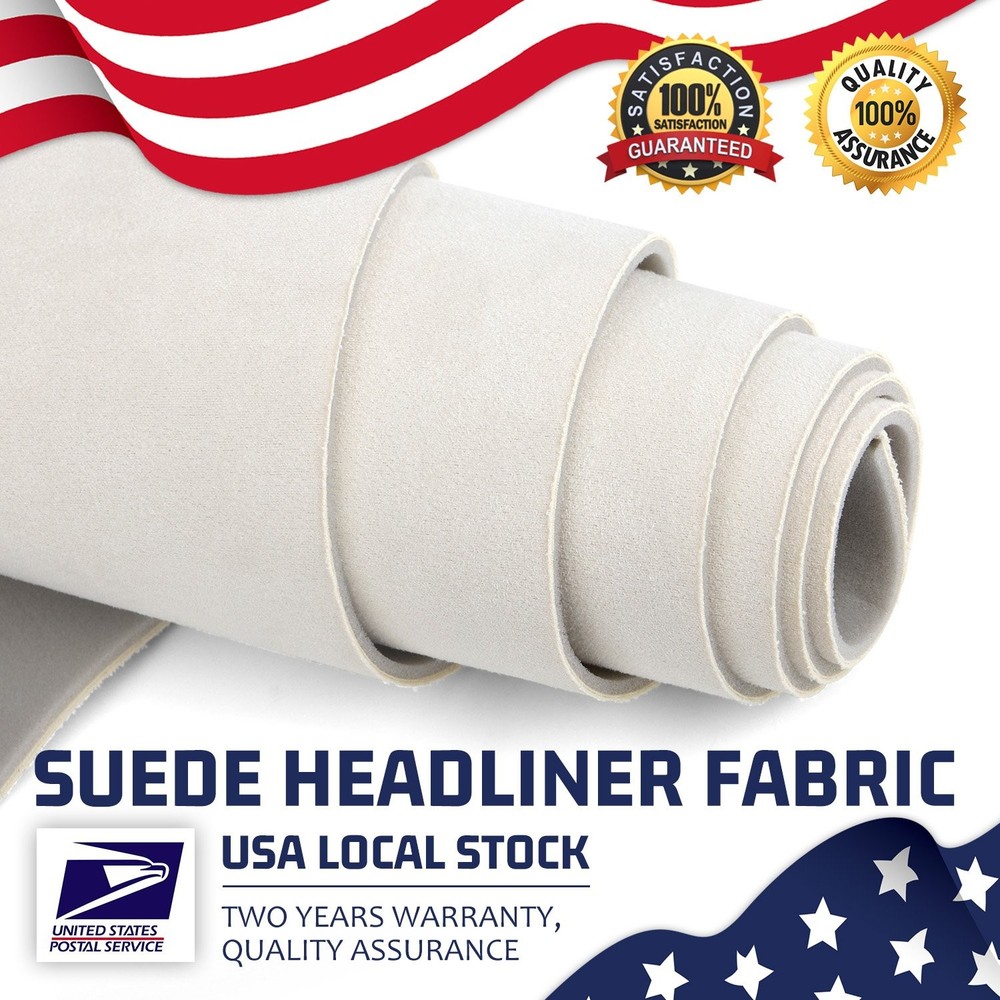 For Dodge Ram 2500 Beige Suede Headliner Fabric with Foam Back Replace Material