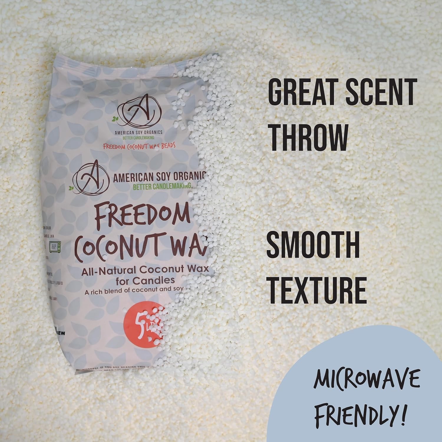 Coconut Soy Wax Beads for Candle Making - Natural Candle Making Supplies