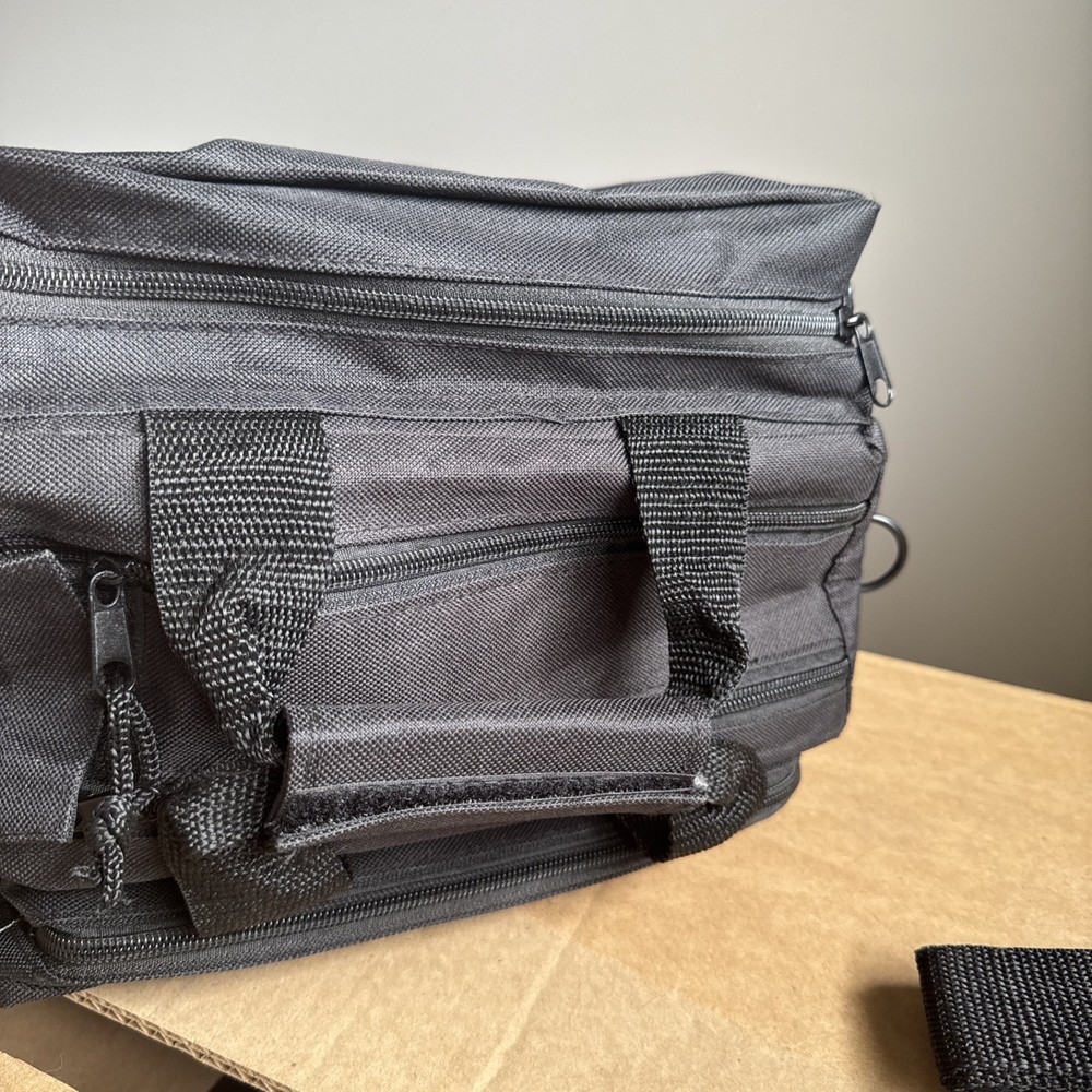 NRA American Eagle Logo Small Bag Nylon Multi compartment Shoulder Strap Black