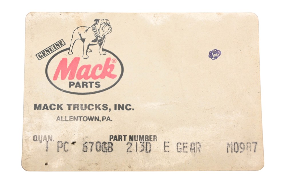 Mack 670GB213D Gear NOS