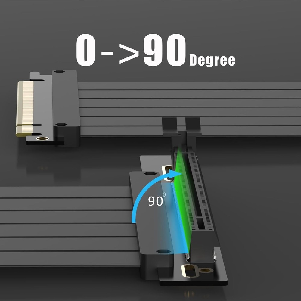 Efficient 600mm PCIe 3.0 Riser Cable for Low-End GPU with Anti-Static Protection