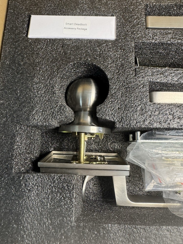 Smart door handle/lock Set Biometric Deadbolt BD-1 Silver/black Open Box