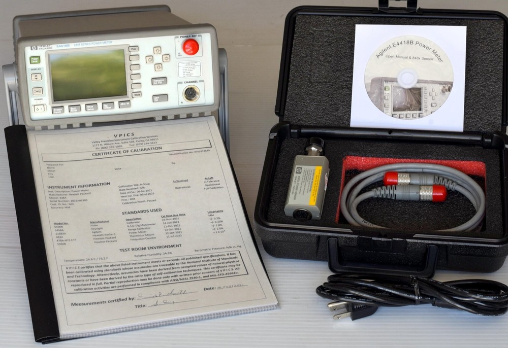 Agilent E4418B Power Meter/ HP 8482A Sensor/ Refurbished & Calibrated