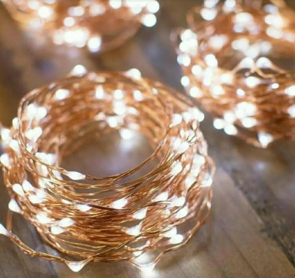 66 FT 200 LED USB Copper String Lights Warm White for Bedroom Wall Ceiling Decor