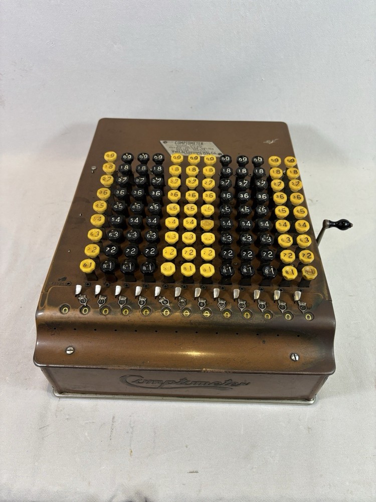 Vintage Adding Machine COMPTOMETER Felt & Tarrant - Model F - Chicago TBE