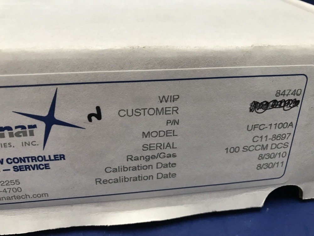 Unit UFC-1100A Mass Flow Controller DCS, 100 SCCM, Reburbished