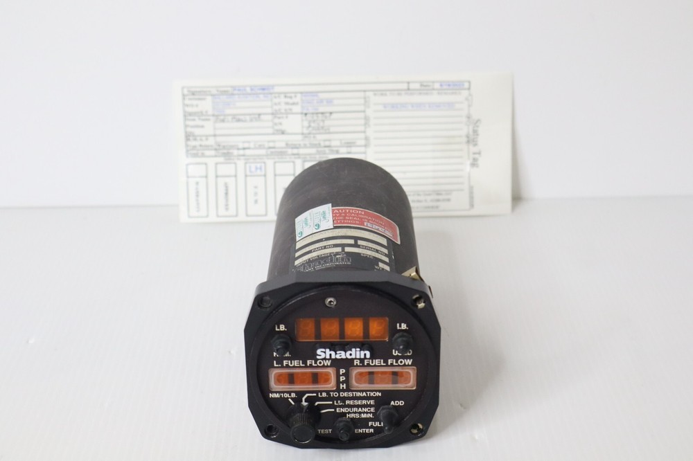 Shadin Avionics 910536P Fuel Flow Indicator (14-28 VDC) Removed Working
