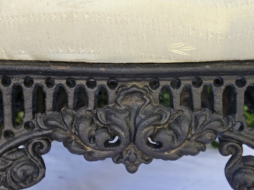 Victorian Style Cast Iron Footstool 14X14"