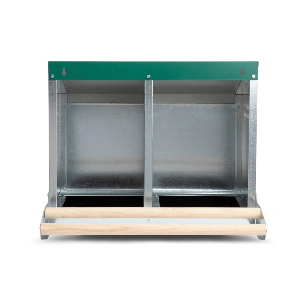Homestead Essentials 2 Compartment Reverse Roll Out Chicken Nesting Box w/ Lids