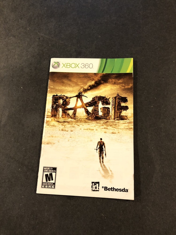 rage xbox 360 manual only
