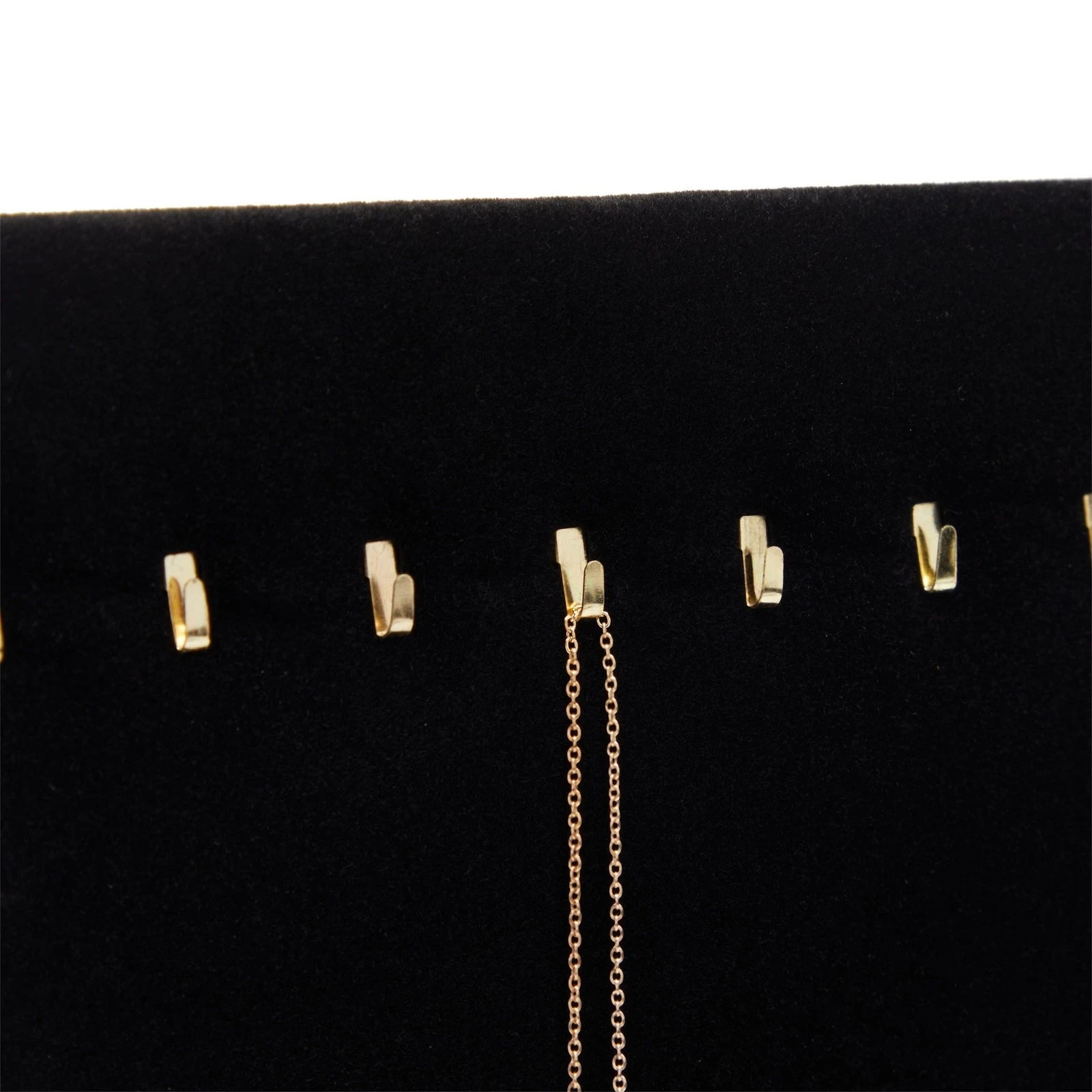 2-Pack Jewelry Display for Selling (17 Hooks, Black)
