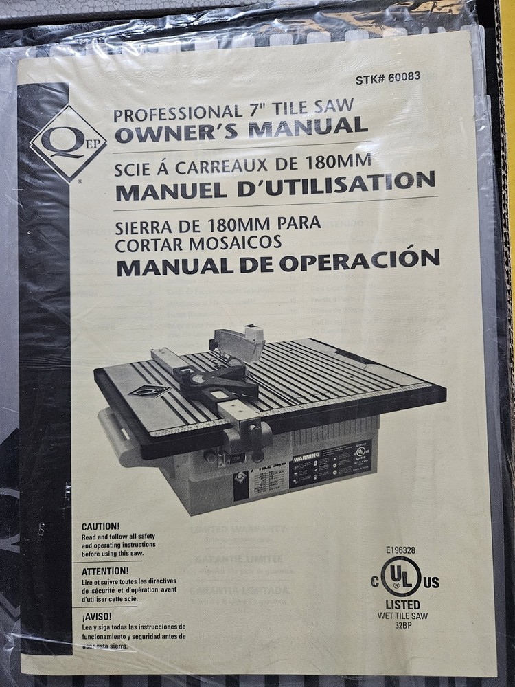 QEP 7" Professional Tile Saw Model 60083 NEW OPEN BOX 🔥 Read Description
