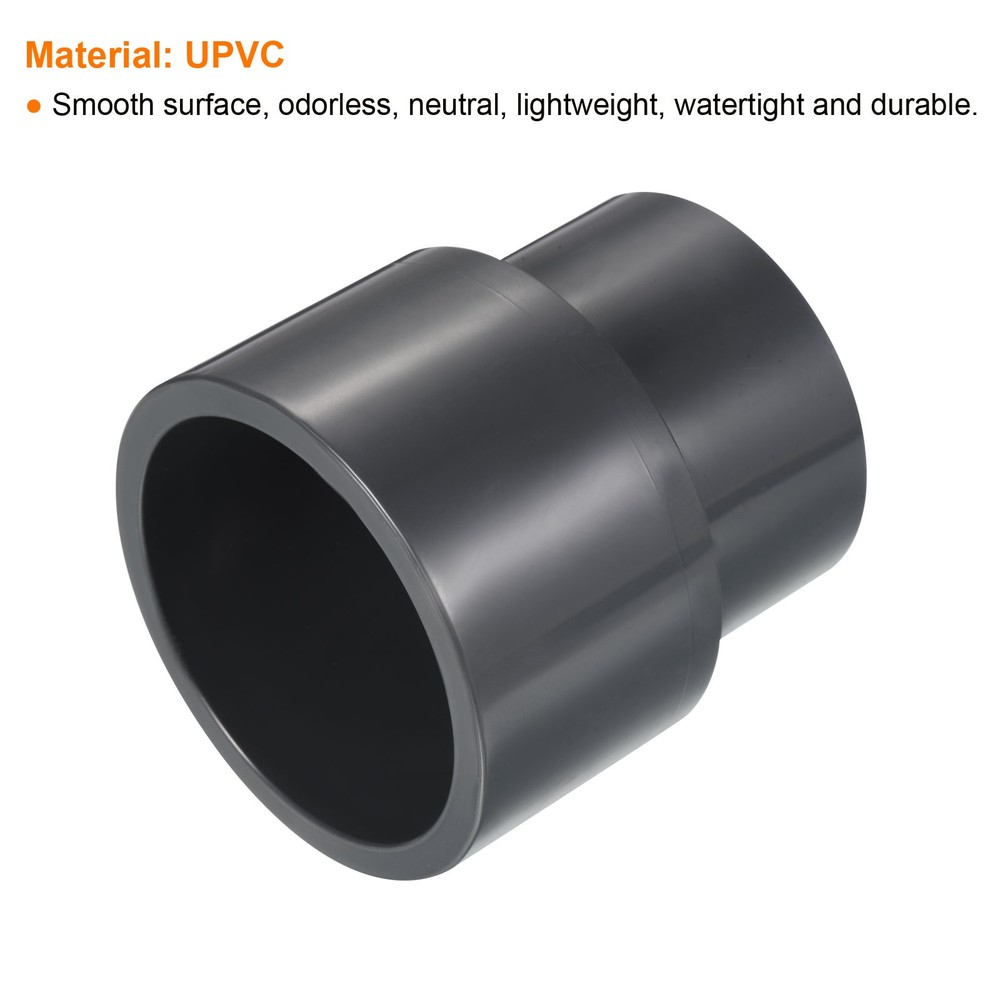 UPVC Reducer Pipe Fitting 2-1"x 2" Program Socket 80 2pcs