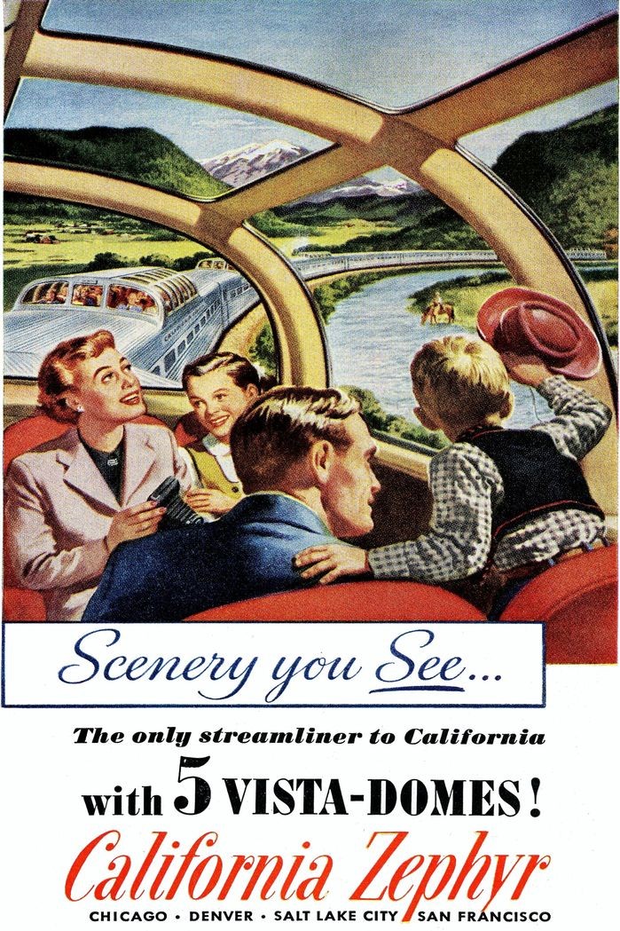 🚂 California Zephyr Vintage Travel Poster 🌄 - 24x36” - Rare Reprint 🤯💯!
