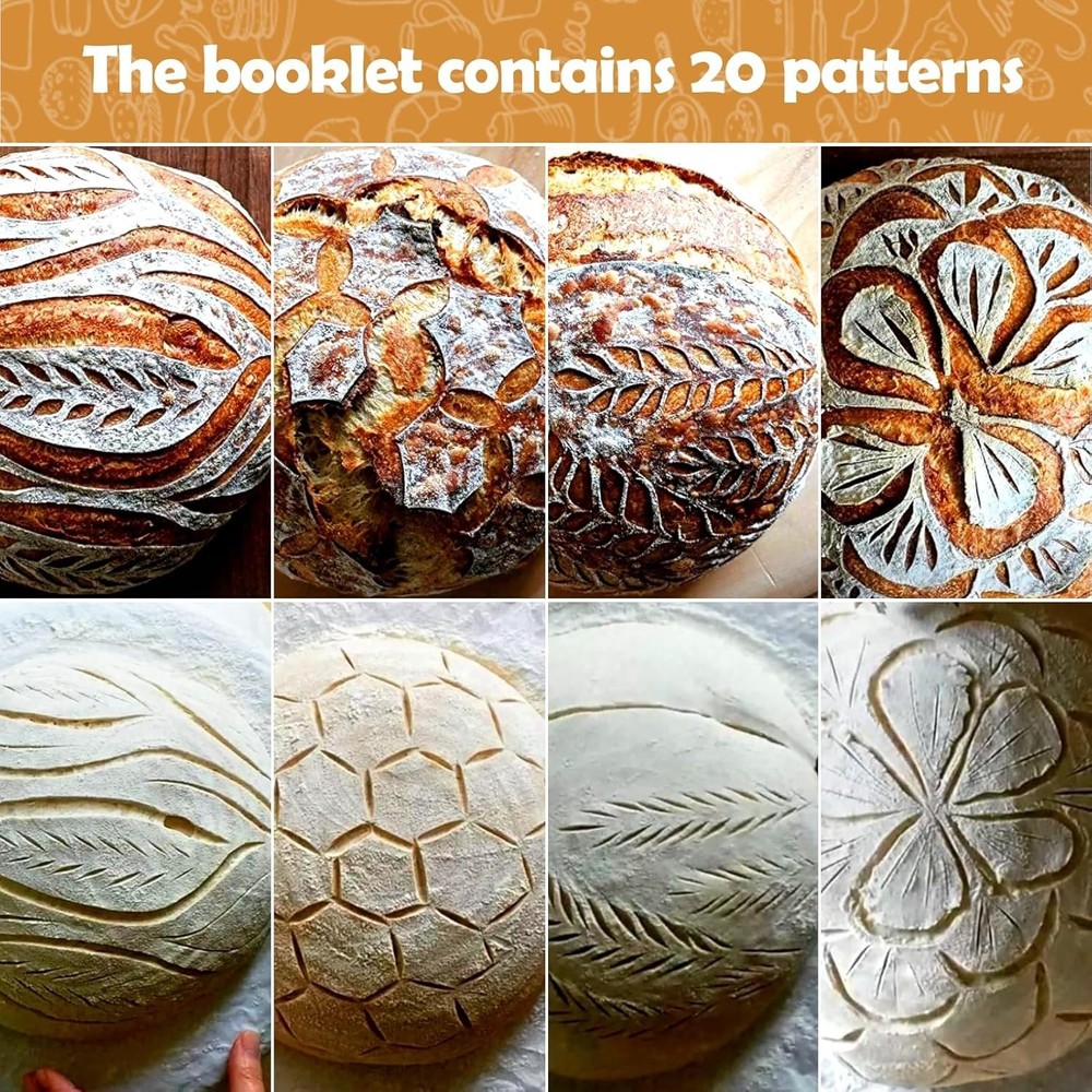 Ultimate Sourdough Scoring Tools - 5 Durable Bread Lames with Patterns Booklet