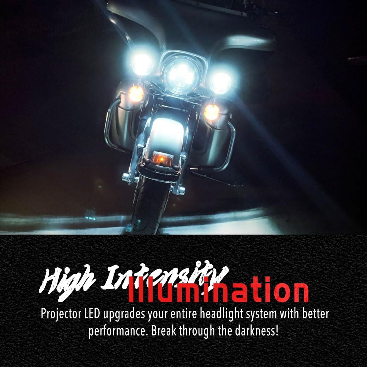 7Inch 140W LED Headlight Hi/Lo + 2Pcs 4.5Inch 80W Fog Light for Harley Davidson