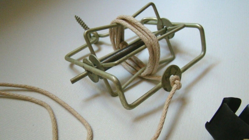 Antique Williams? Pool Chalk Holder Retractable Billiard Ceiling Table Rare Pull