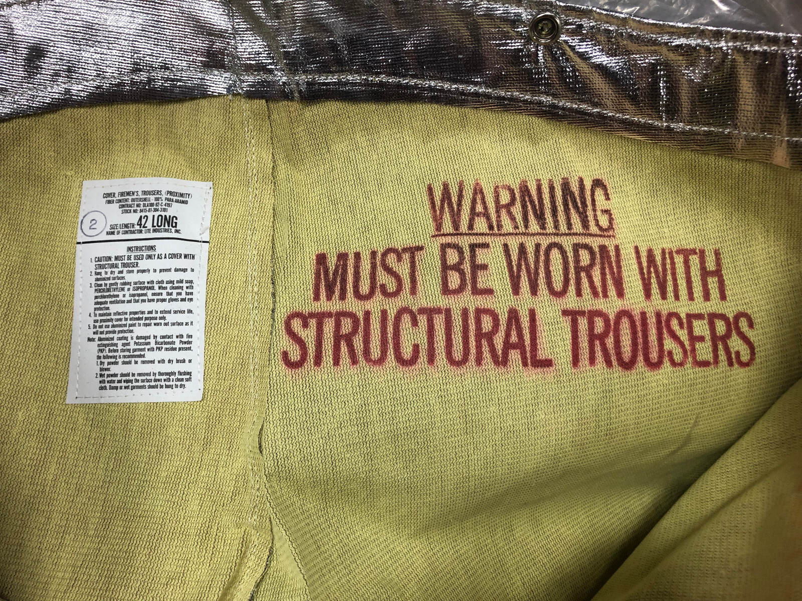 NOS Firefighter Crash-Rescue Pants & Gloves