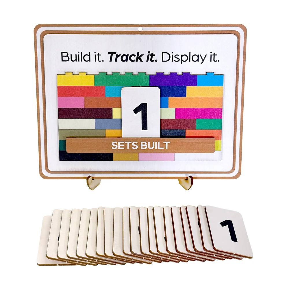Custom Sets Built Tracking Sign Pre-Printed Set Counter Display for Collectors