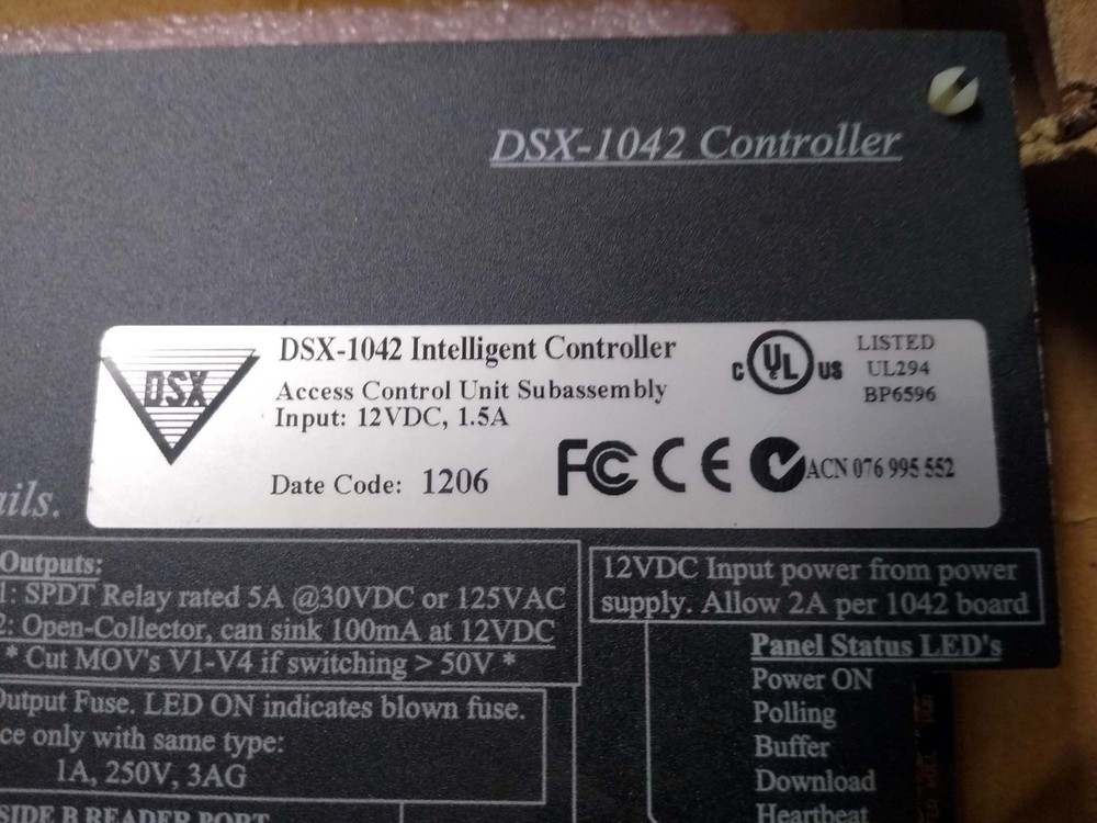 DSX Access Systems DSX-1042 Intelligent Door Controller 2 Reader Ports