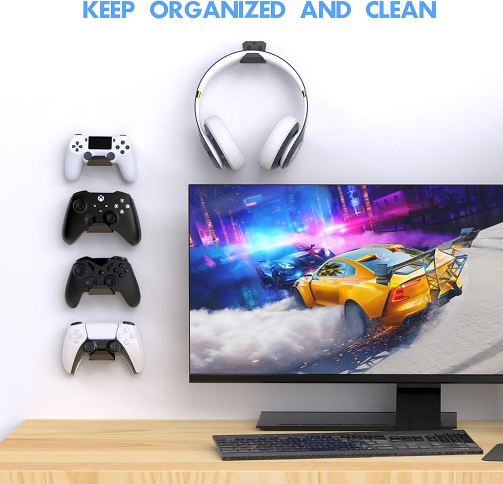 Controller Wall Mount Holder for PS5 Pro/Slim,for Switch Controller Holder 6 PCS