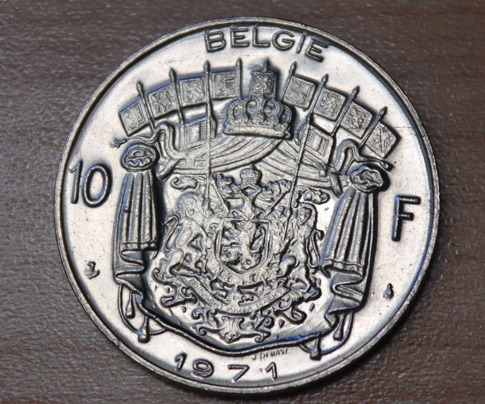 1971 Belgium 10 Francs Dutch text