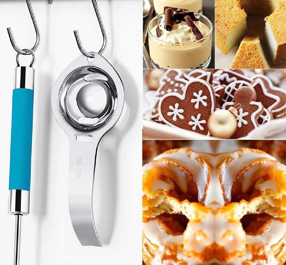 Egg Yolk White Separator Kitchen Gadget - Easy Divider Holder Sieve Tool