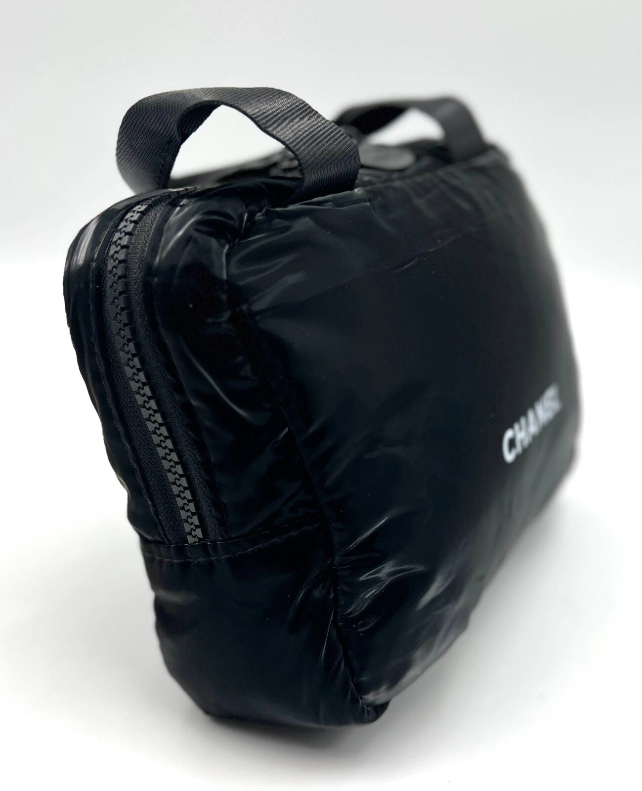 Chanel Mini Boston Makeup Bag – Black Cosmetic Bag with Handle