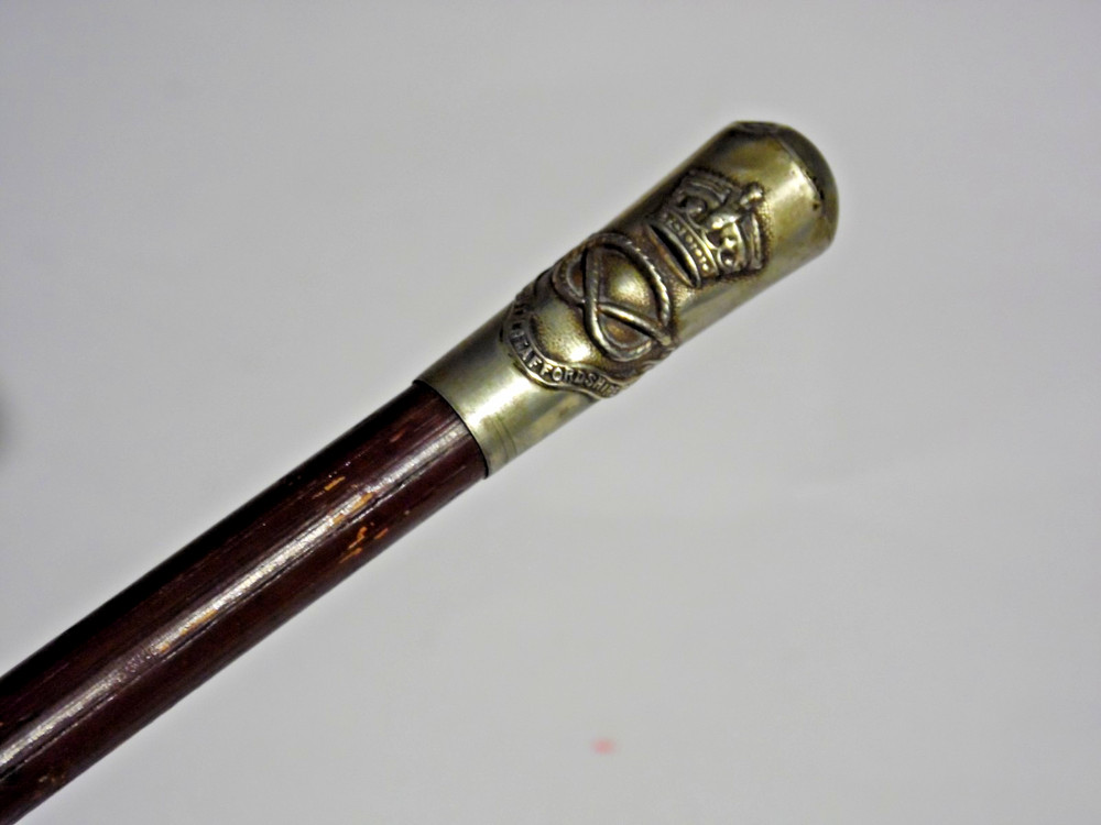 South Staffordshire Regiment Swagger stick King's crown 72cm long