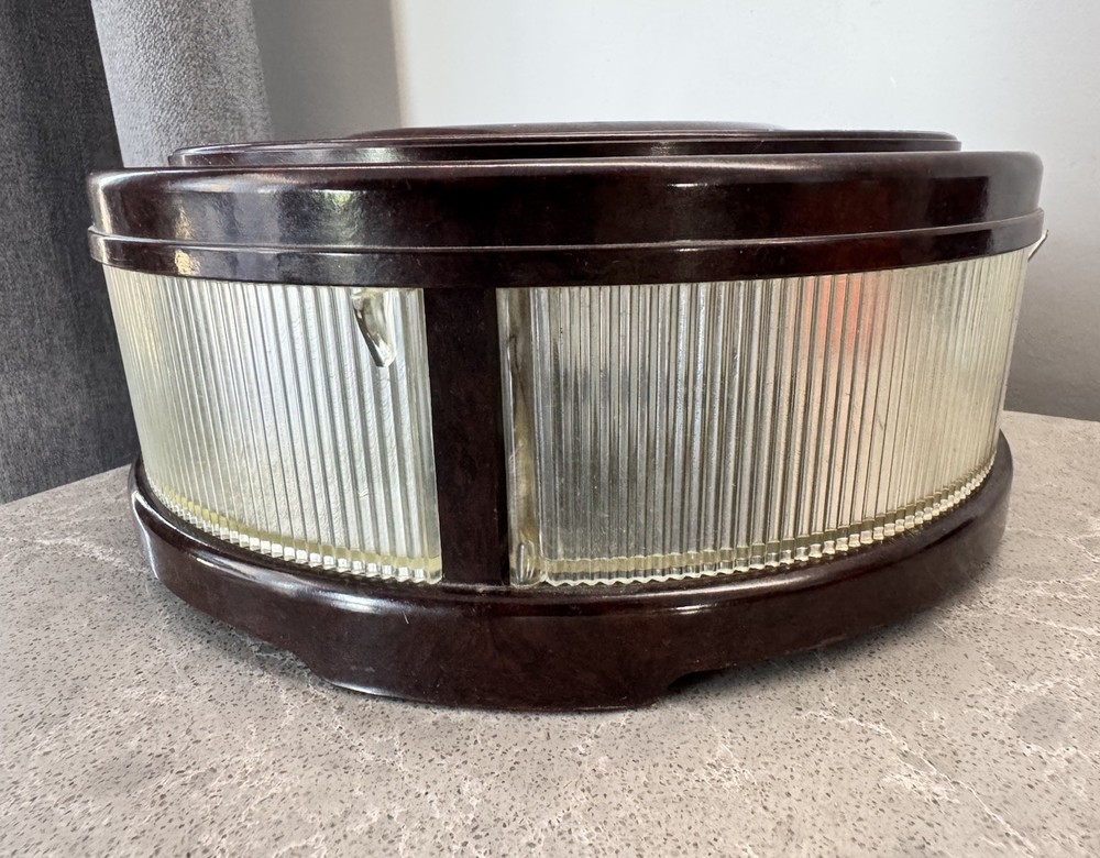 Vintage USSR Bakelite Storage Box Soviet Desk Decor