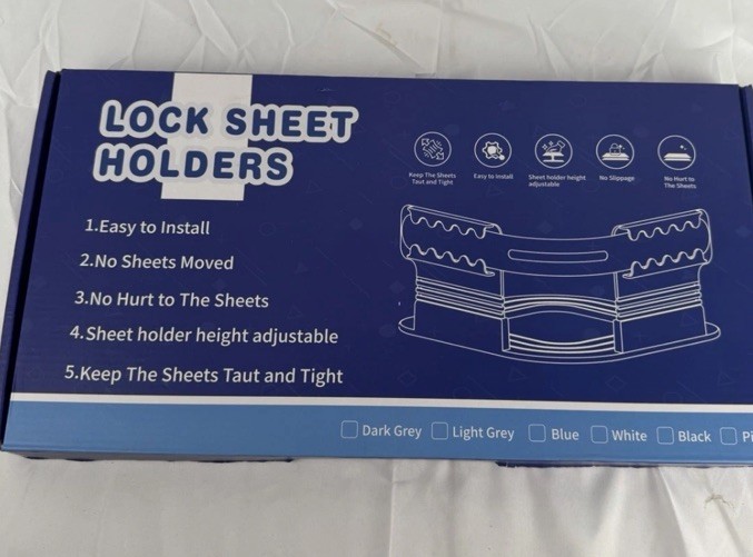 Royizest Lock Sheet Holders white,blue or gray