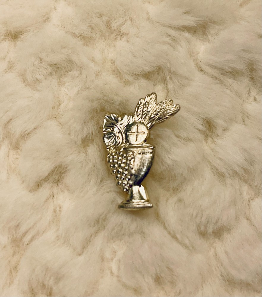 Vintage Holy Communion Host Cup with Grapes Pin (Broken)