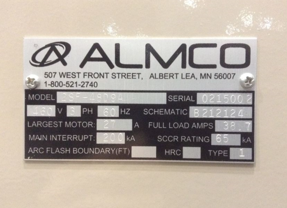 48" Programmable Almco 2SF-48DRA Vibratory Deburring Tub 2x Spindles & Enclosure
