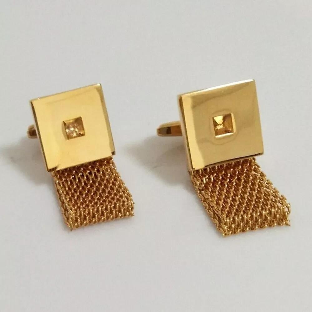 Fashion Men Cufflinks 1 Pair of Shirt Suit Cuff Links Jewelry Rhinestone Classic