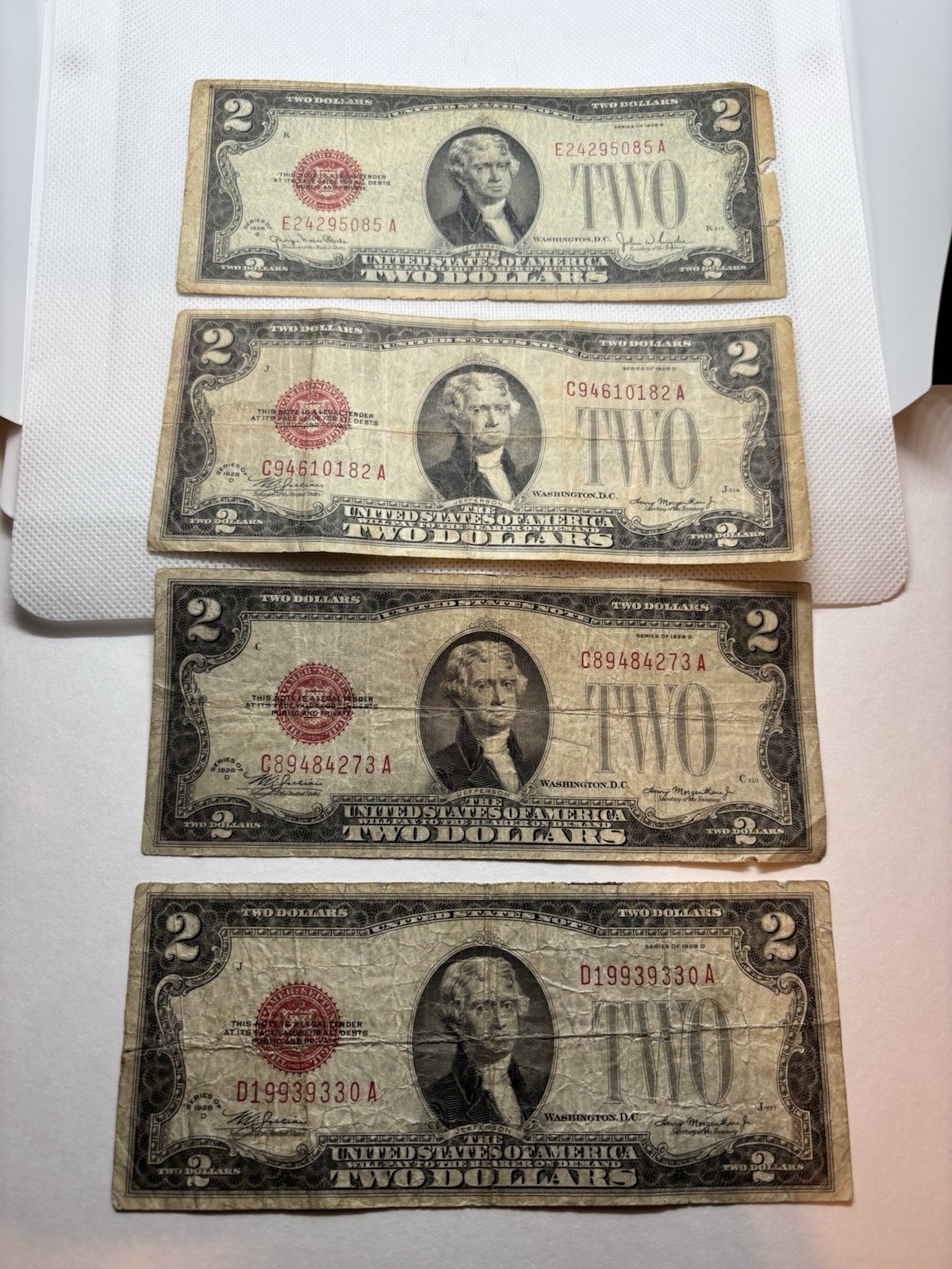 1928 Red Seal $2 Not Lot