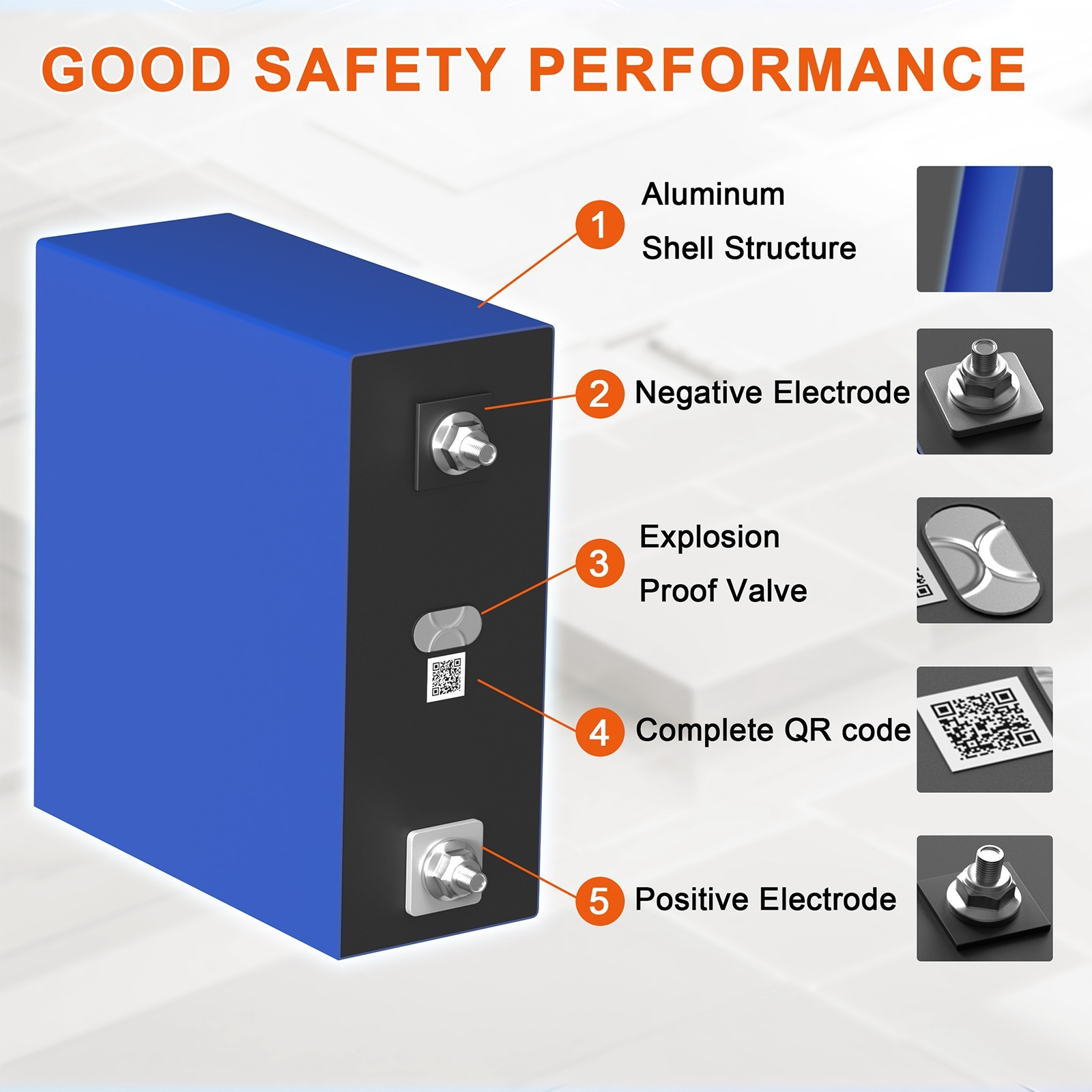 12.8V 100Ah Group 31 Group 24 Group 22NF Size Bluetooth LiFePO4 Lithium Battery