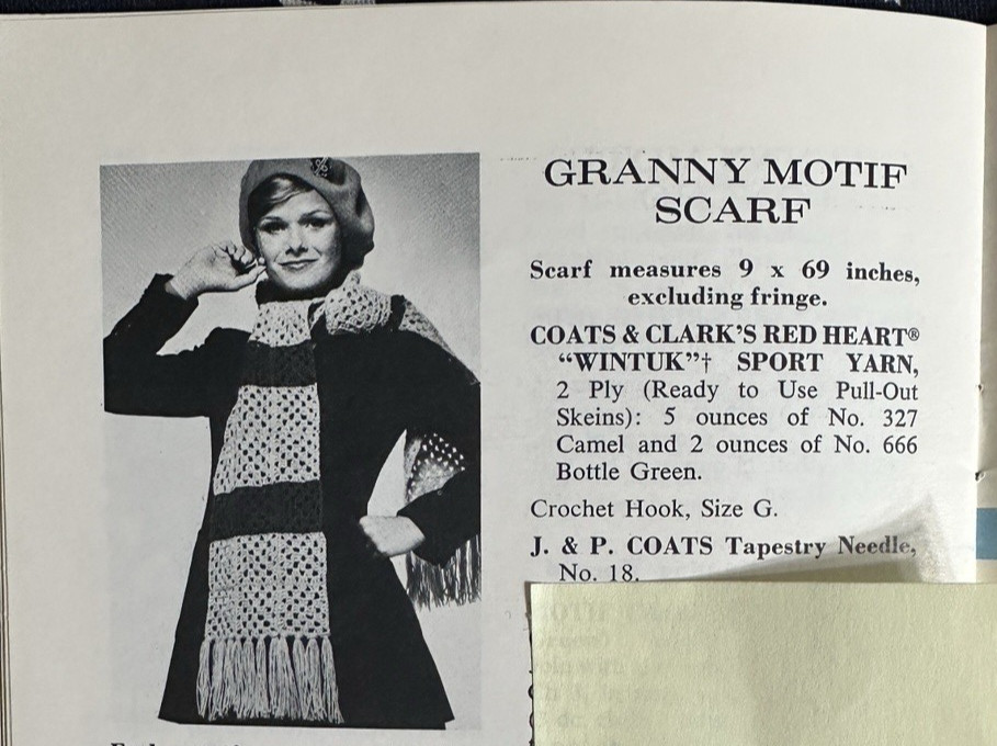 Learn to Crochet Pattern Booklet 1970's Vintage Basic Instructions Cloche Poncho