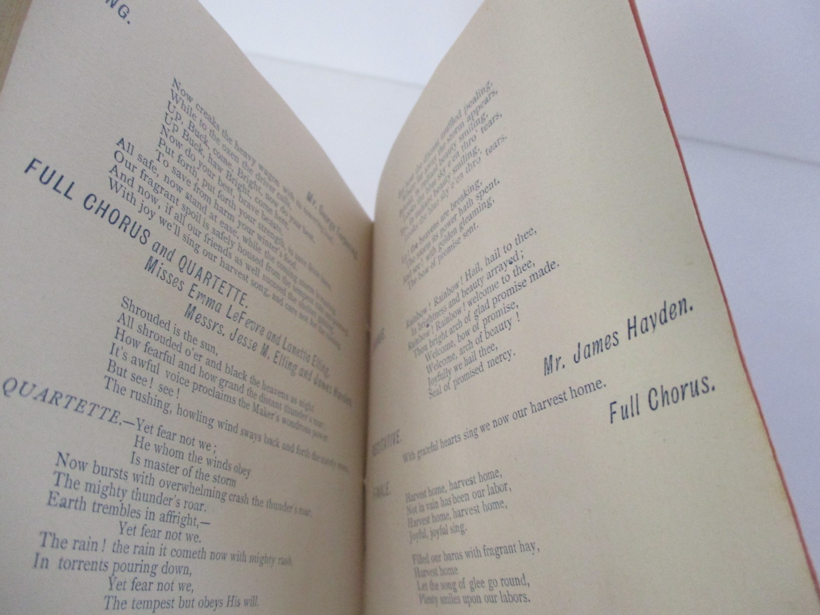 1889 THE HAYMAKERS, Pastoral Cantata Rendered by New Paltz, NY Choral Society