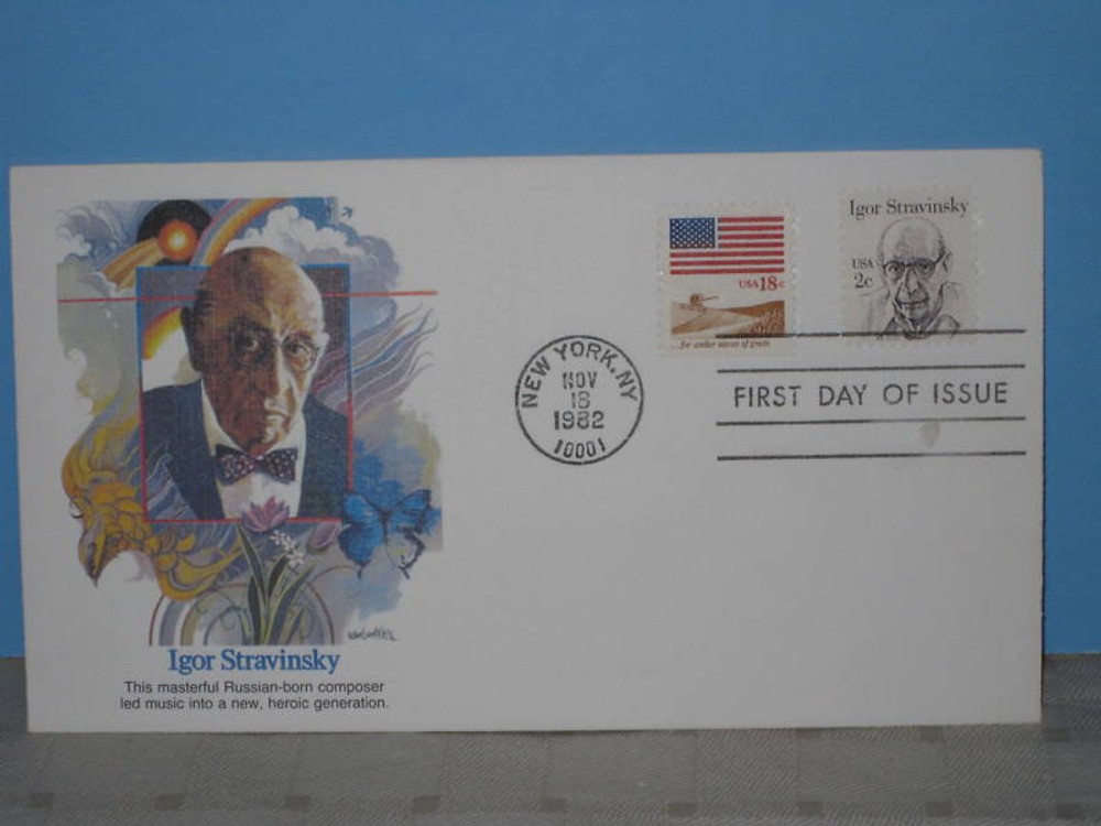 US Stamps FDC #1845 2c Stravinsky with 1896 1982