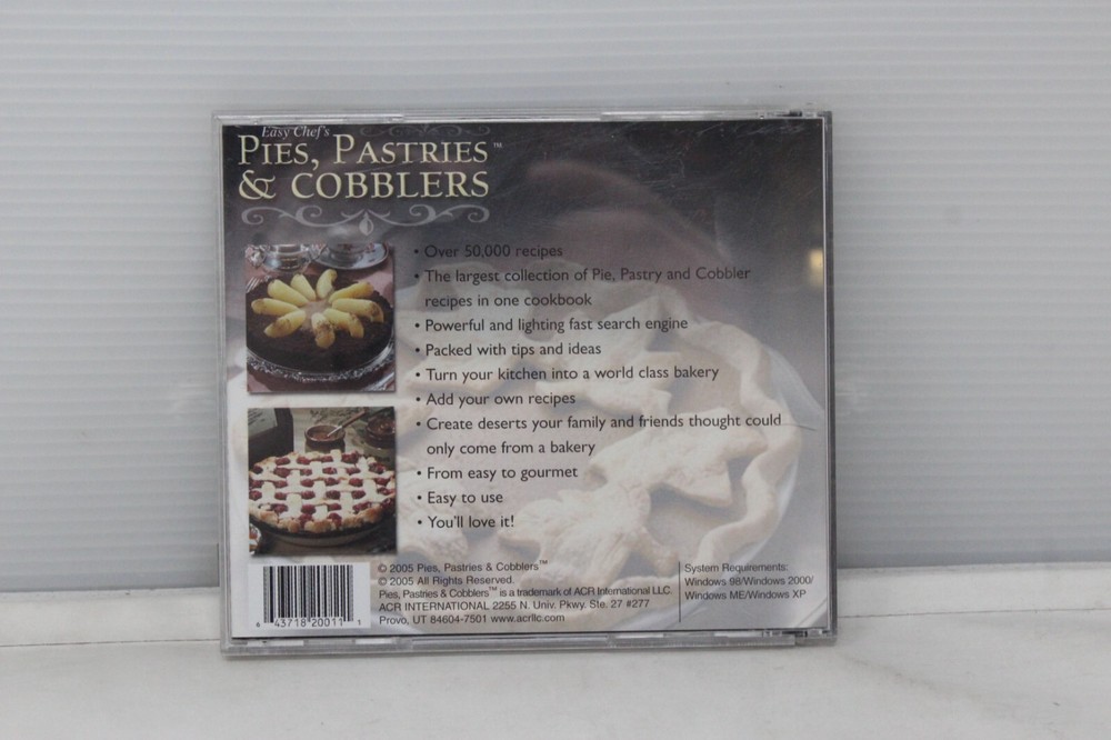 Easy Chef's: Pies, Pastries & Cobblers (PC CD-ROM) - Used