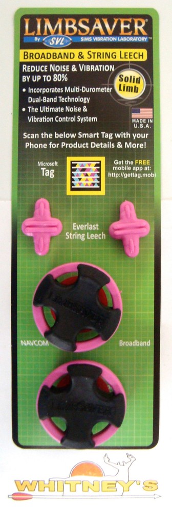 Sims Vibration Laboratory - BroadBand Solid Limbsaver / String Leech - Pink 4045